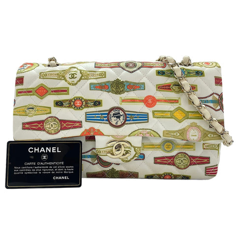 CHANEL Matelassé Cuba Collection 25 Shoulder Bag white WS30229