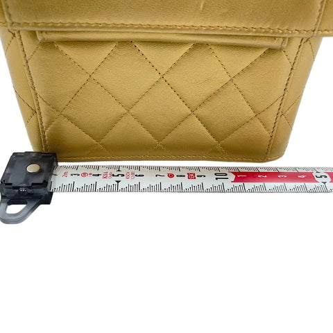 CHANEL Lambskin Matrasse Shoulder Bag gold WS30230