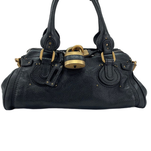 Chloe Leather Paddington Handbag black WS30233