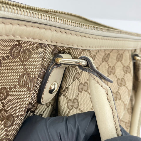 GUCCI Sukey 2WAY Handbag beige WS30239