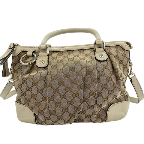 GUCCI Sukey 2WAY Handbag beige WS30239