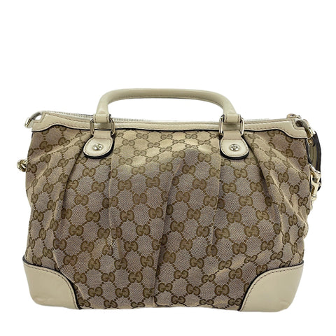 GUCCI Sukey 2WAY Handbag beige WS30239