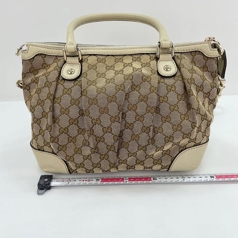 GUCCI Sukey 2WAY Handbag beige WS30239