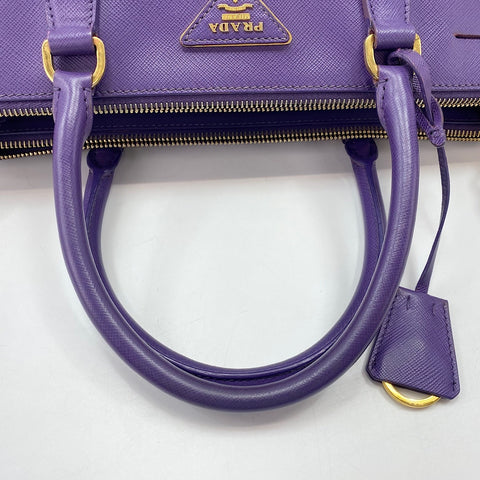 PRADA Leather 2WAY Handbag purple WS30250