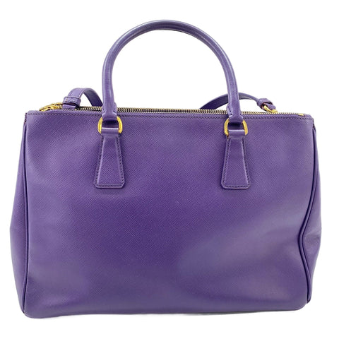 PRADA Leather 2WAY Handbag purple WS30250