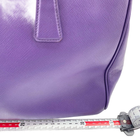 PRADA Leather 2WAY Handbag purple WS30250