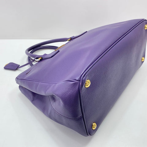 PRADA Leather 2WAY Handbag purple WS30250