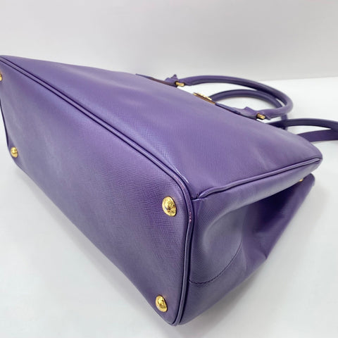 PRADA Leather 2WAY Handbag purple WS30250