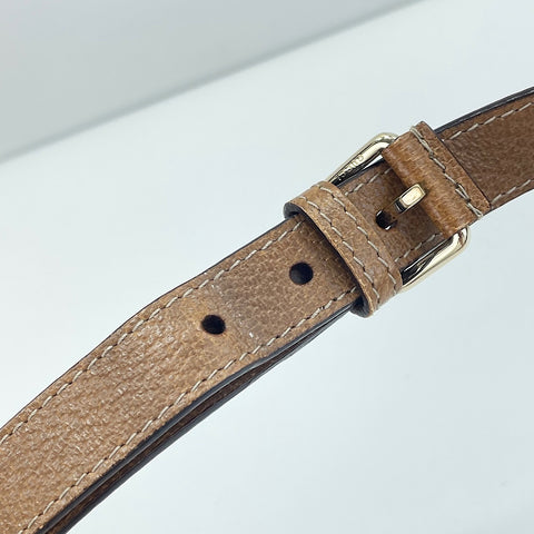 GUCCI Studs Shoulder Bag Brown WS30255