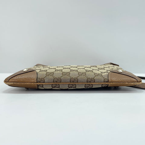GUCCI Studs Shoulder Bag Brown WS30255
