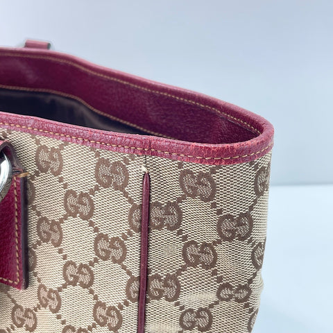GUCCI GG canvas Tote Bag Red WS30256