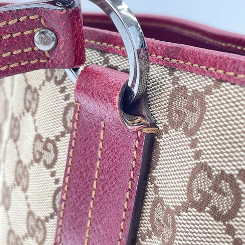 GUCCI GG canvas Tote Bag Red WS30256