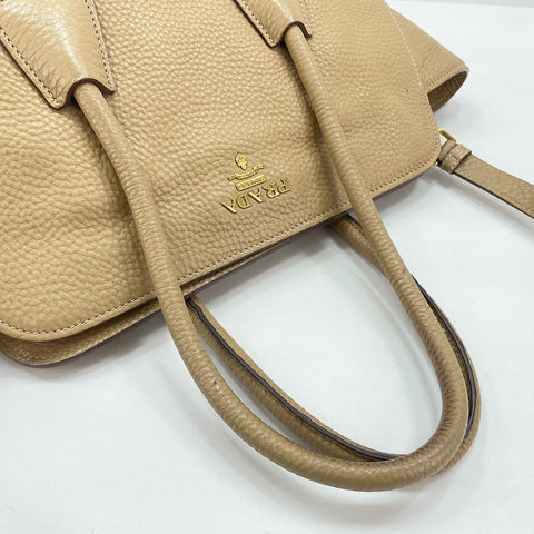 PRADA 2WAY Tote Bag beige WS30268
