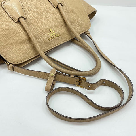 PRADA 2WAY Tote Bag beige WS30268