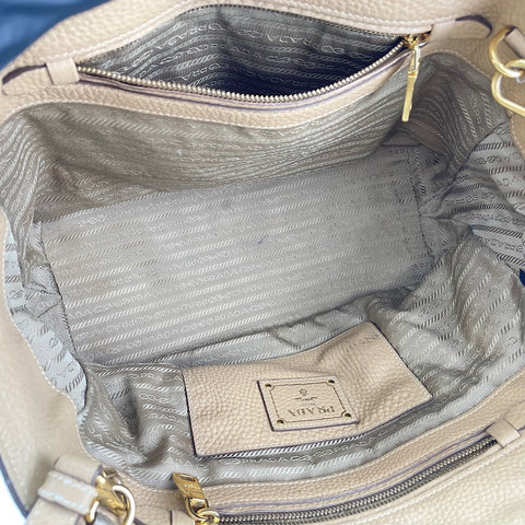 PRADA 2WAY Tote Bag beige WS30268