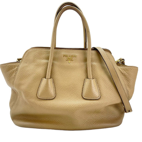 PRADA 2WAY Tote Bag beige WS30268