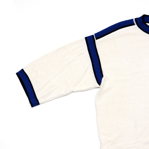 FENDI Short Sleeve Shirt Logo Other Tops Cotton Ivory x Blue WS3026