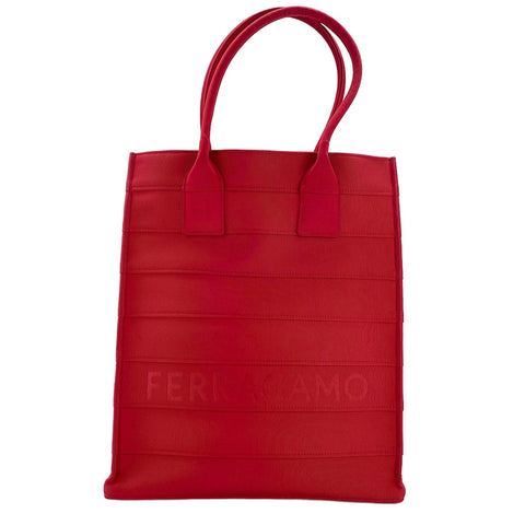 Salvatore Ferragamo Beachwear Gloss Tote Bag Red WS30275