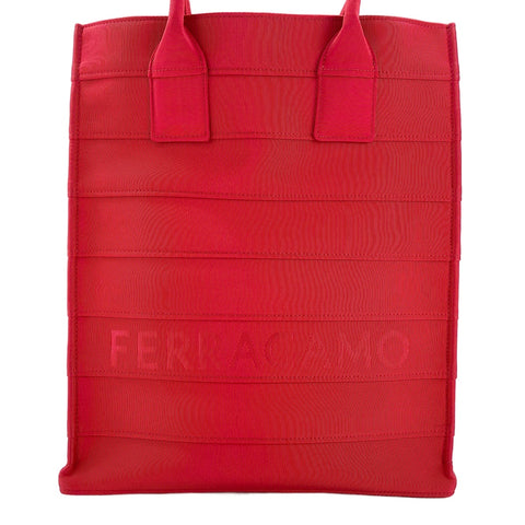 Salvatore Ferragamo Beachwear Gloss Tote Bag Red WS30275