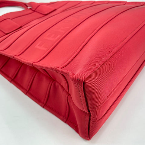 Salvatore Ferragamo Beachwear Gloss Tote Bag Red WS30275