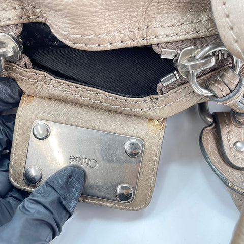 Chloe Paddington Medium Studs Handbag gold WS30280