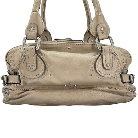 Chloe Paddington Medium Studs Handbag gold WS30280