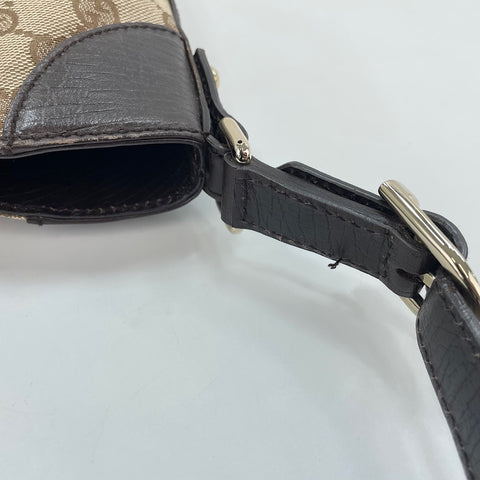 GUCCI Horsebit Shoulder Bag Brown WS30283