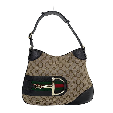 GUCCI Horsebit Shoulder Bag Brown WS30283