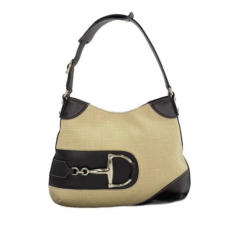 GUCCI Horsebit Shoulder Bag beige WS30284