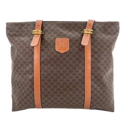 CELINE Macadam Tote Bag Brown WS30287
