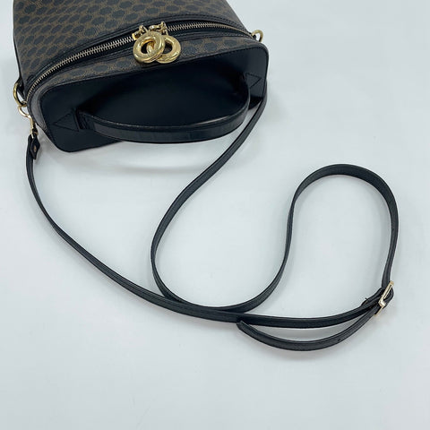 CELINE Macadam 2WAY Shoulder Bag Brown WS30288