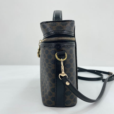 CELINE Macadam 2WAY Shoulder Bag Brown WS30288