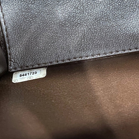 CHANEL suede Shoulder Bag Brown WS30297