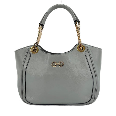 Salvatore Ferragamo Leather Gancini Handbag gray WS30298