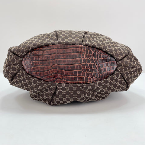 CELINE Macadam Pattern Pillow 2WAY Handbag Brown WS30300