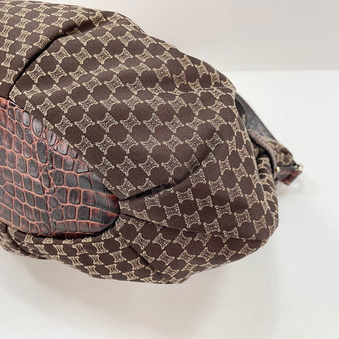 CELINE Macadam Pattern Pillow 2WAY Handbag Brown WS30300