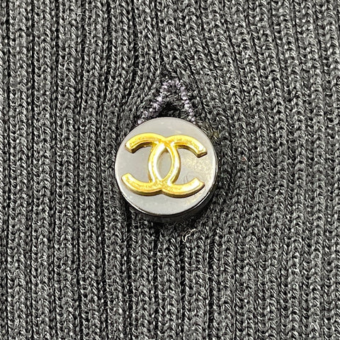 CHANEL COCO Button 40 Tank top black WS30304