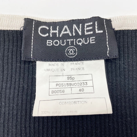 CHANEL COCO Button 40 Tank top black WS30304