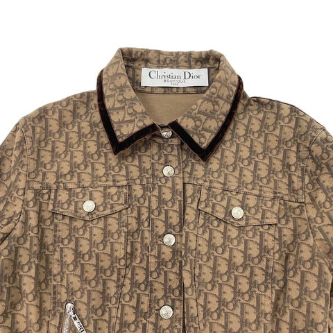 Christian Dior 40 Trotter Denim Jacket Brown WS30305