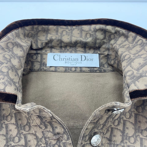 Christian Dior 40 Trotter Denim Jacket Brown WS30305