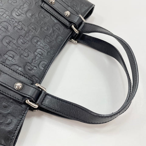 GUCCI Horsebit Pattern Handbag black WS30311