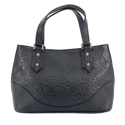 GUCCI Horsebit Pattern Handbag black WS30311