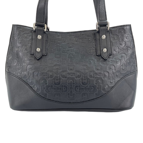 GUCCI Horsebit Pattern Handbag black WS30311