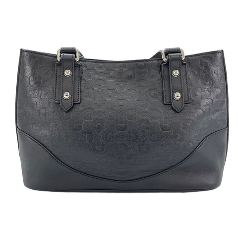 GUCCI Horsebit Pattern Handbag black WS30311