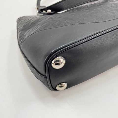 GUCCI Horsebit Pattern Handbag black WS30311