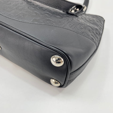 GUCCI Horsebit Pattern Handbag black WS30311