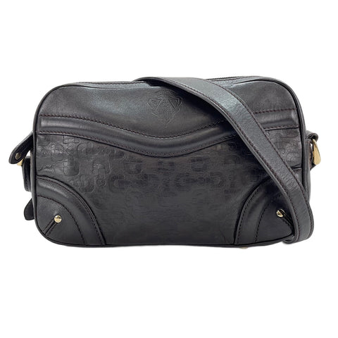 GUCCI Hohorsebit Pattern Shoulder Bag black WS30312