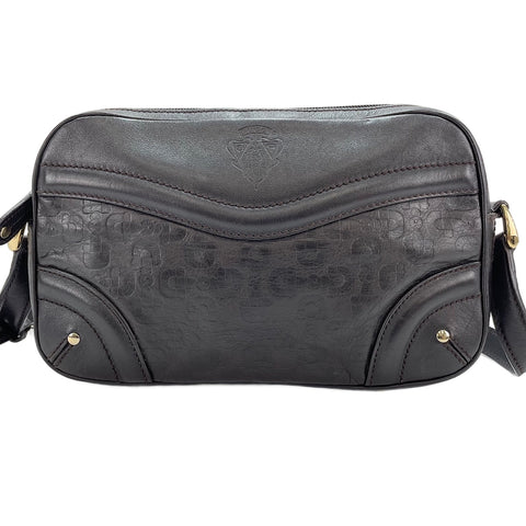 GUCCI Hohorsebit Pattern Shoulder Bag black WS30312