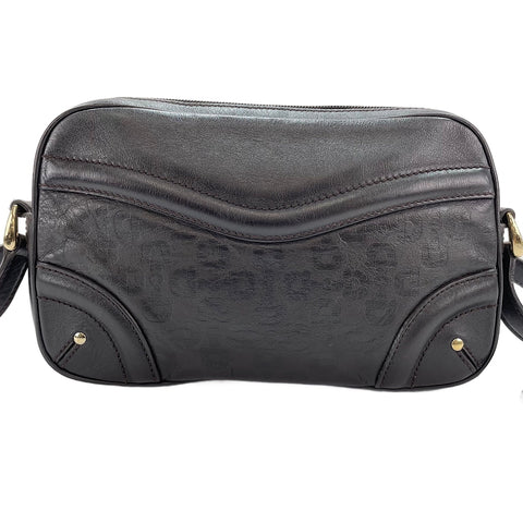 GUCCI Hohorsebit Pattern Shoulder Bag black WS30312