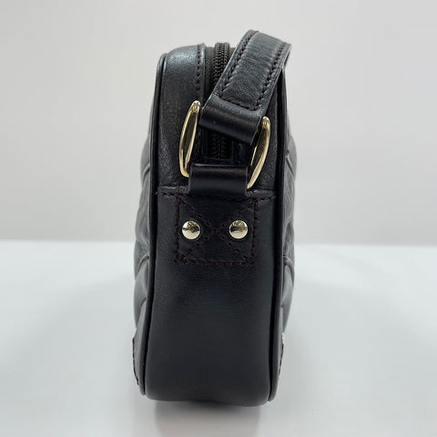 GUCCI Hohorsebit Pattern Shoulder Bag black WS30312